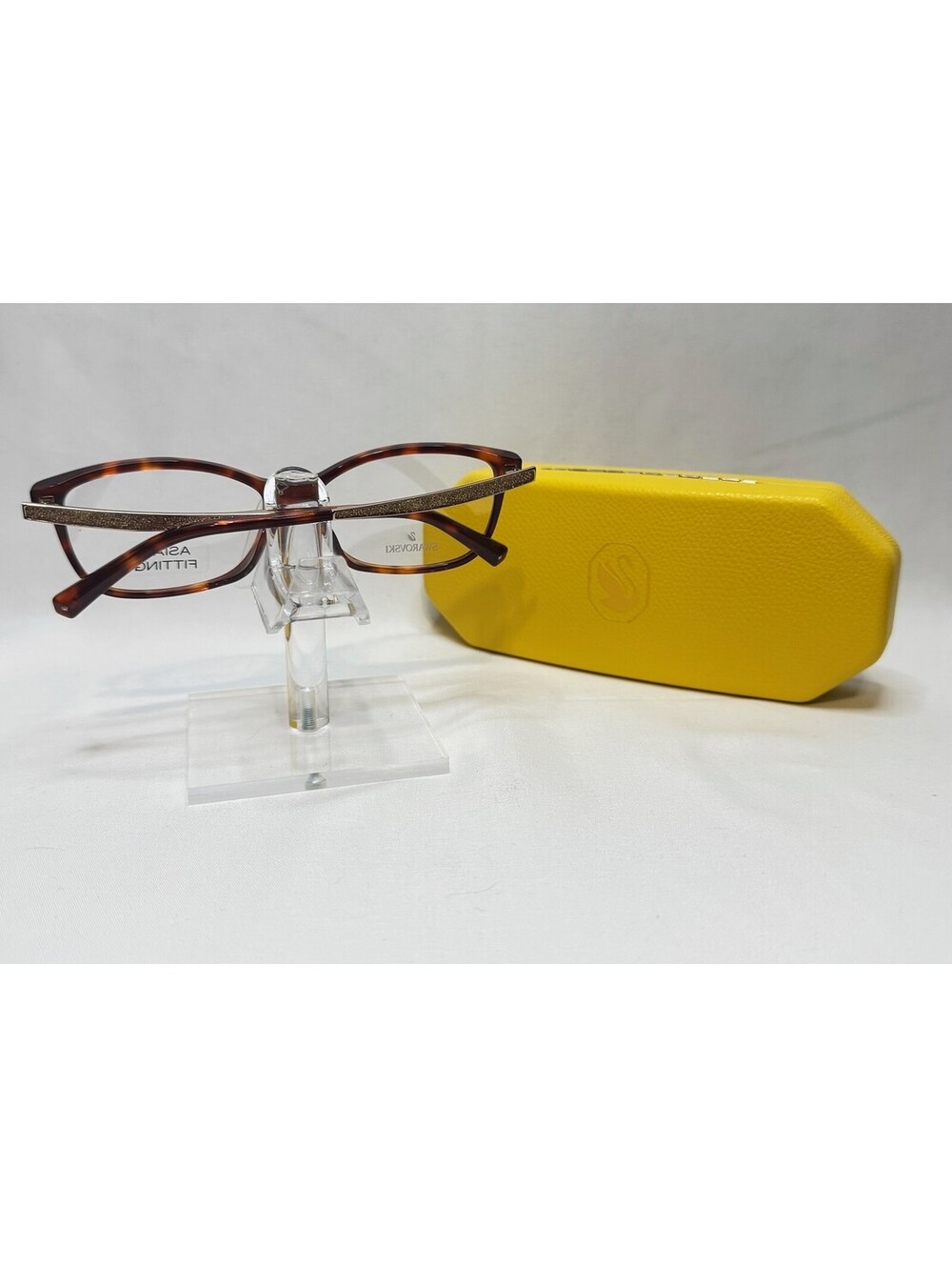Swarovski Brown Eyeglass Frames Asian Fit w/ Yellow Case Size OS